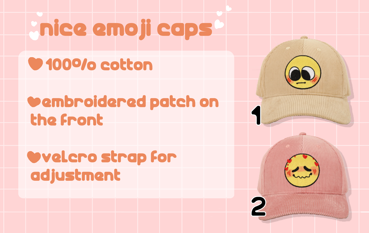 [PREORDER] Nice Emoji Caps