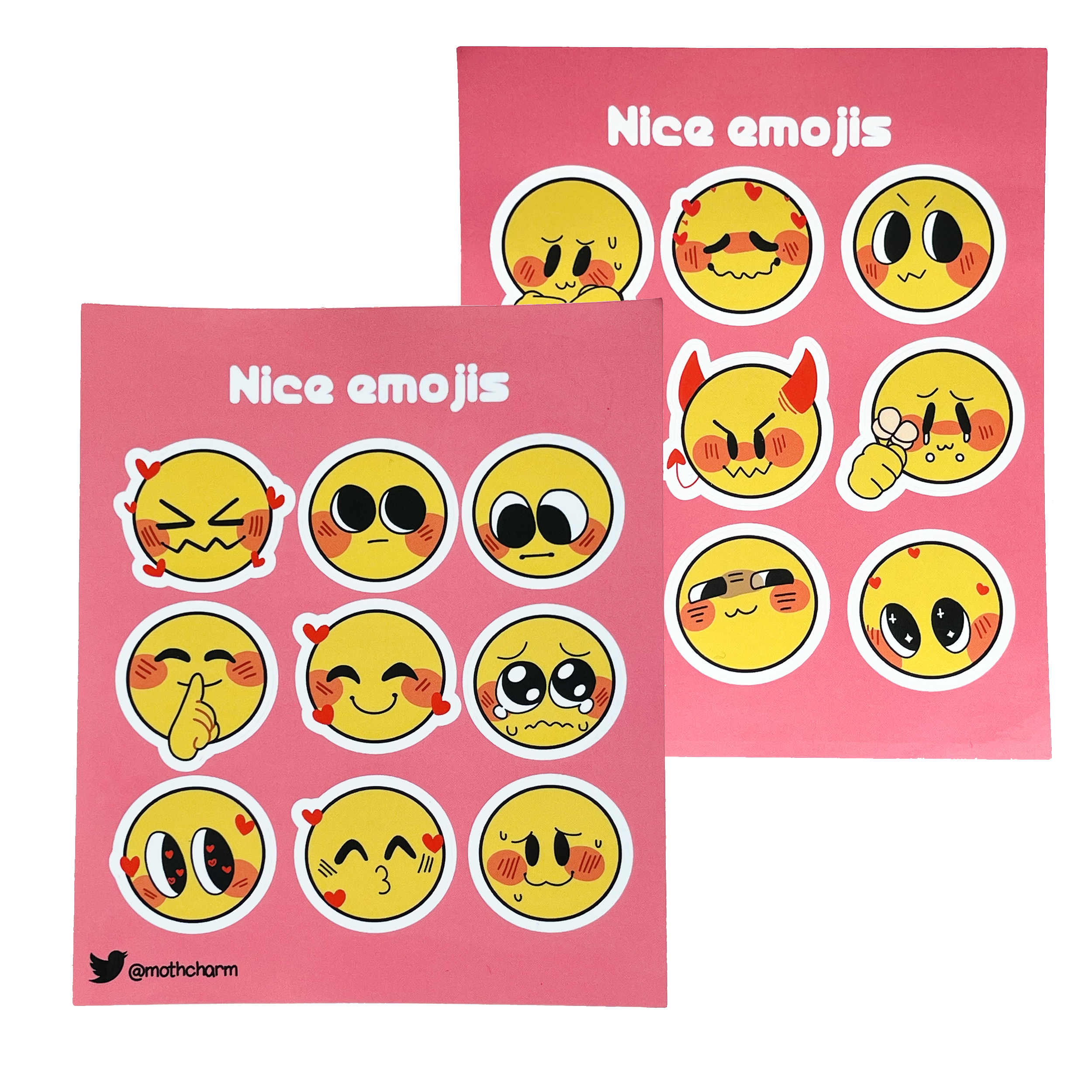 Nice Emoji Sticker Sheet – Mothcharm